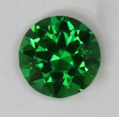 Bright green, chrome tourmaline round, best green in the collection