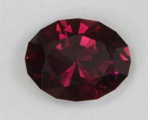 Darker red purple brown oval