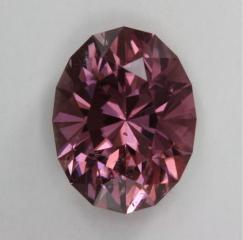 Medium toned, lavender pink, oval without copper