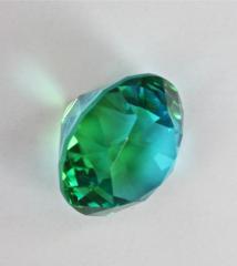 angled view of Due-blue-green to show side view of neon blue.