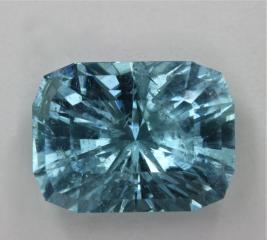 Large Included Medium Blue Barion Cut Cushion, Contains Copper