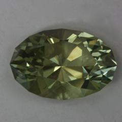 Yellow Green in a great clean oval.