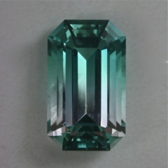 Beautiful, eye clean, tricolor from Afghanistan, emerald cut  #60