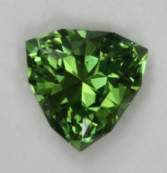 A green shield cut that is very nice and a rare cut for green.  #158