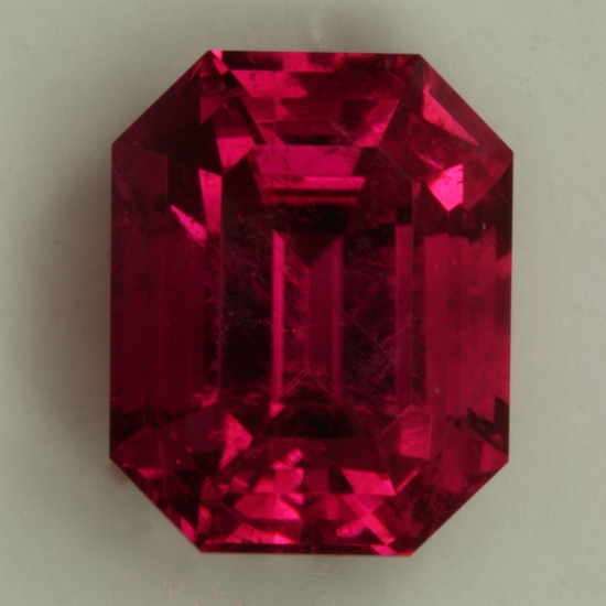 Strawberry, an exceptional pink tourmaline from Afghanistan, emerald cut.  #197