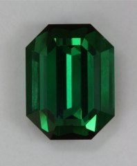 Excellent grass green emerald cut with steep ends  #399