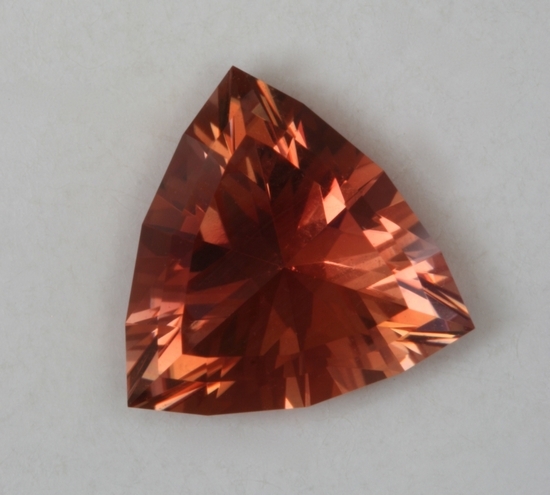 Bright tang orange trilliant with color zoning.