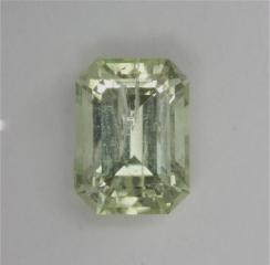 Included pale citrus yellow, without green emerald cut.