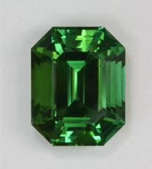 Non-dichroic, highly saturated, eye clean green tourmaline.