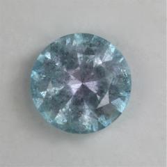 An eye of pink in a thick rind of blue included round.