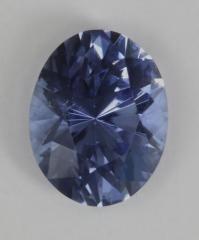 Medium toned blue with touch of gray oval, cuprian