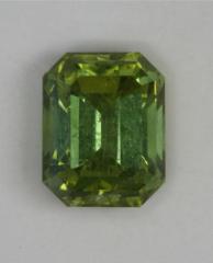 Grass Green with feather emerald cut