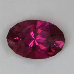 Nice pink to orange, feathered oval