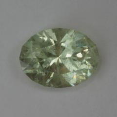 Included, pale pastel yellow, with good saturation, oval.