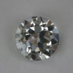 Bright white with maybe a touch of blue, round