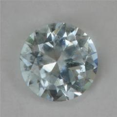 Bright white with maybe a touch of blue, smaller round