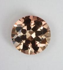 A find delicate peach, from mixing rust and yellow, round.