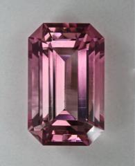 Museum grade, graded pink emerald cut