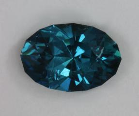 A slightly included stable blue oval.