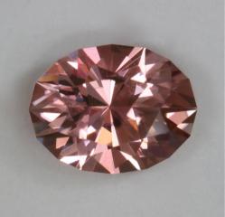 pastel peach pink eye clean oval.