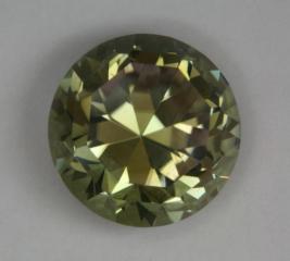 Yellow, with a side order of green, round