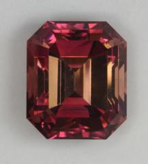 Browned, but still in the pink emerald cut