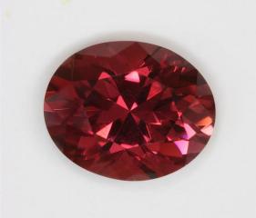 Rich pink oval with touch of purple.