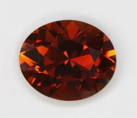 Desaturated orange color leads to mahogany, oval