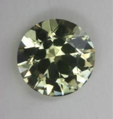 Cuprian, fine medium light pastel yellow round.