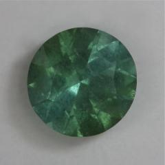 Beautiful blue green color, poor cleanliness, round