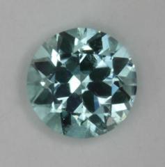 Eye clean, light pastel blue green, droplet of color