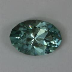 Small medium light toned blue oval.