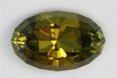 Olive green oval tourmaline