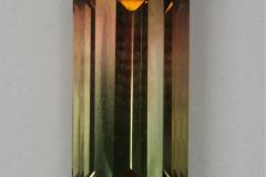 Classic green champagn pink tricolor emerald cut