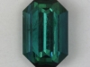 Closed ended blue green emerald cut
