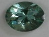 Pale green on the blue side oval