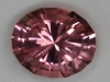 Very bright pink oval with stepped crown