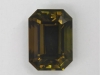 Smaller emerald cut with green c axis and yellowish brown a/b axis