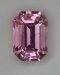 Nice hot pink with minor inclusion, emerald cut. #453