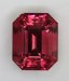 Bright flashy rich pink emerald cut.  #459