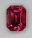 On the edge of red, slightly included rich pink emerald cut.  #471