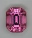 Uniform, bright medium light pastel pink emerald cut.  #493