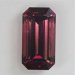 Long ratio maroon colored emerald cut. #501