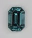 Non dichroic and sophisticated medium toned blue, emerald cut.  #535