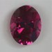 Rich, vivid, hot pink, oval.  #544
