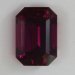 Included emerald cut with deep red color with a touch of purple.  #551