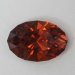 Red orange richly toned oval.  #563