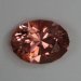 Bright flashy medium pastel peach, oval  #564