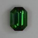 Steep ends and a classic yellow green colored, emerald cut.  #566