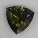 Greenish shield cut with lower levels of transparency and flash.  #568